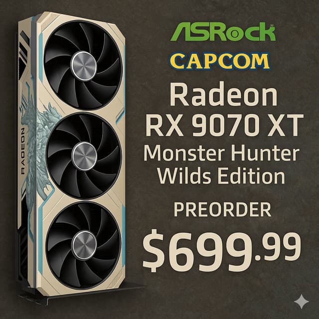 ASRock RX 9070 XT Monster Hunter Wilds Edition、$699で予約開始──AMDのMSRP戦略が抱える矛盾