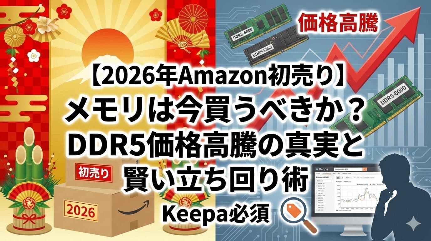 【2026年Amazon初売り】メモリは今買うべきか?DDR5価格高騰の真実と賢い立ち回り術