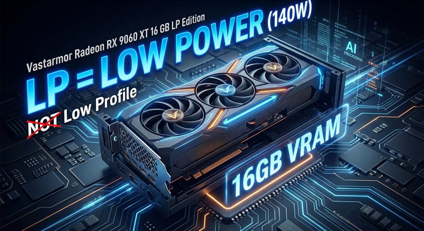 省電力と16GBの両立。Vastarmorが2スロット・3連ファンのRX 9060 XT 16GB LPを発表