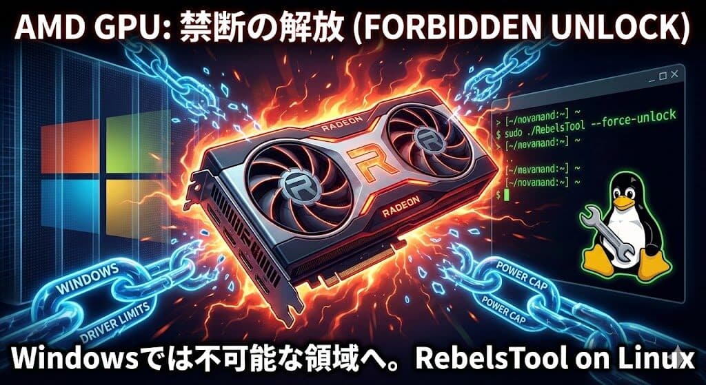 【ニュース】RebelsToolはWindowsでは不可能なAMD GPU電力制御のロック解除がLinuxなら依然として可能であることを証明