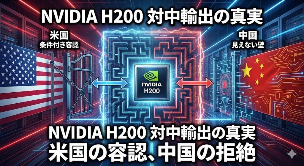【ニュース】NVIDIA「H200」対中輸出について解説:米国の条件付き容認と中国側の「見えない壁」