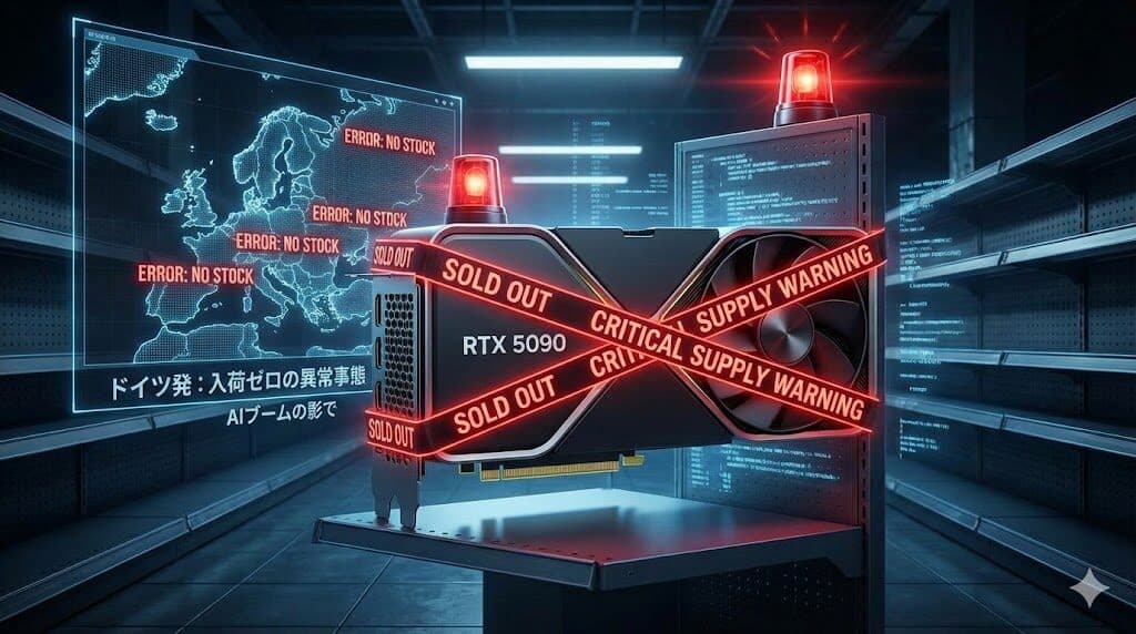 【ニュース】ドイツの代理店でRTX 5090・5080の販売停止報道:GPU供給不足は日本に波及するか?