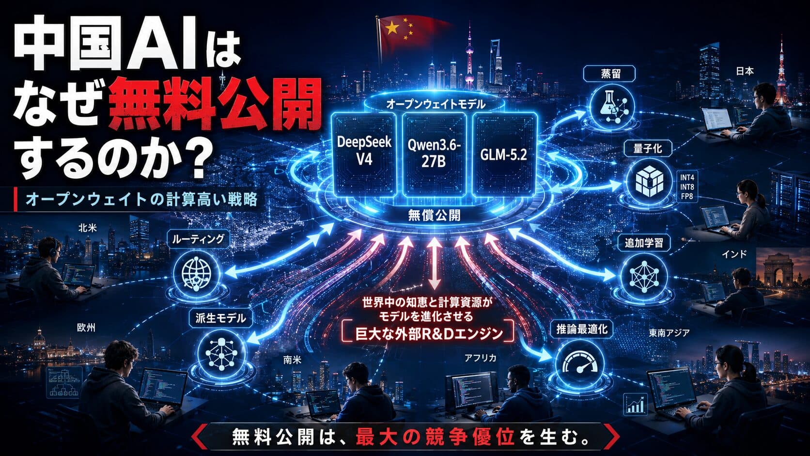 【太っ腹に見えて実は計算高い】中国が最強のAIモデルを気前よく無料公開する、身も蓋もない理由